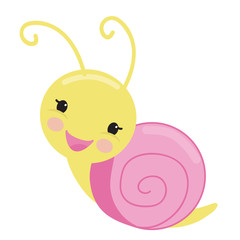 Cute snail vector illustration