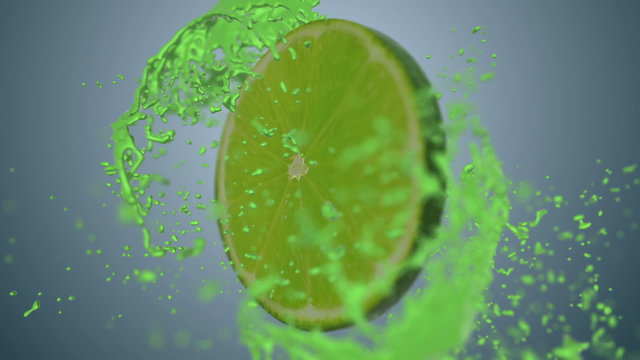 lime whit splash