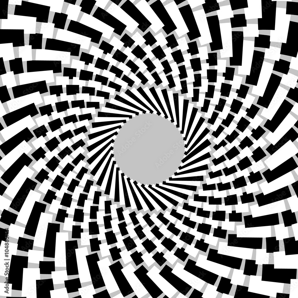 Aufkleber abstract geometric monochrome checkered circle design element