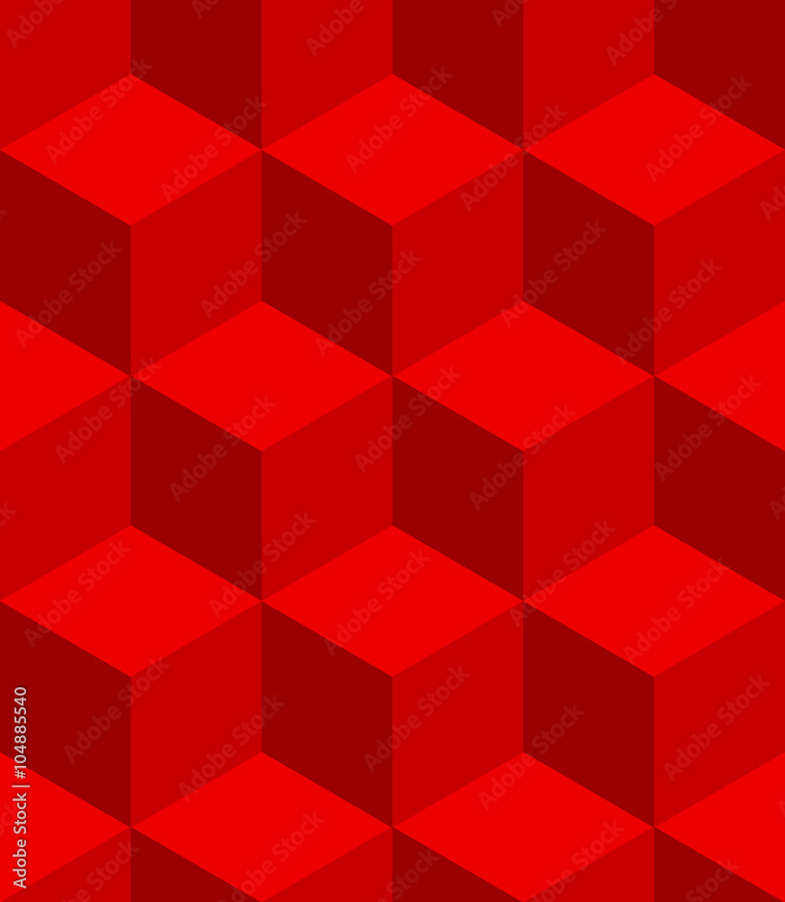 Fototapete isometric cubes seamlessly repeatable pattern. 3d cubes backgrou