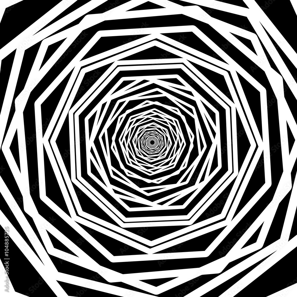 Leinwandbilder Abstract background with random rotating octagon shapes