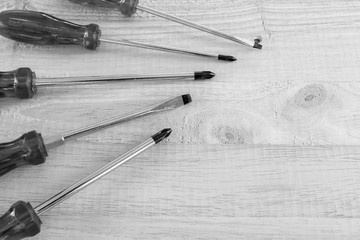 Black and white screwdriver