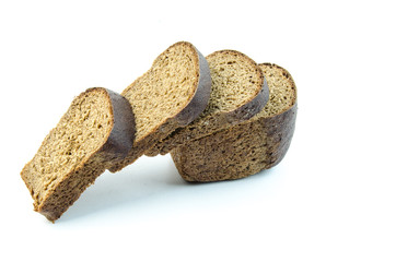 Sliced black bread