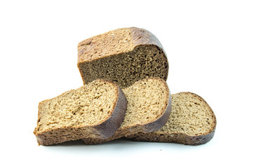 Sliced black bread
