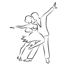 Silhouette of dancing couple