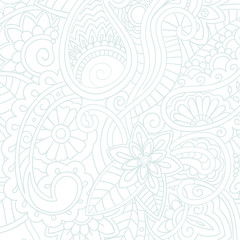 Floral ornamental doodle pattern