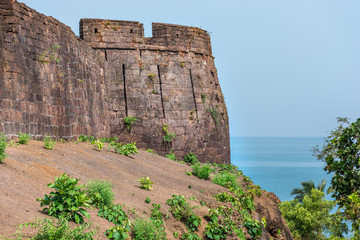 Fototapeta na wymiar Cabo De Rama fort in Goa, India