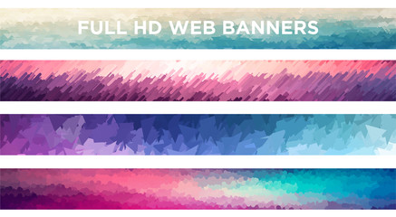 Full HD Web Banners. Vector file.