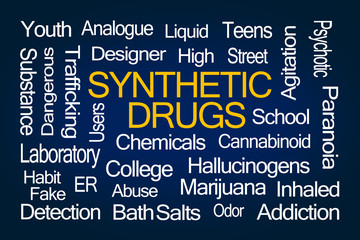 Obraz premium Synthetic Drugs Word Cloud