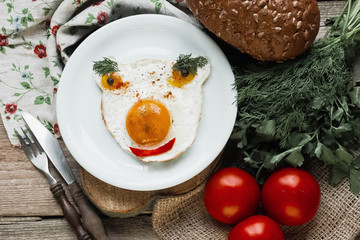 Happy Face Frying Eggs