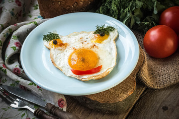 Happy Face Frying Eggs