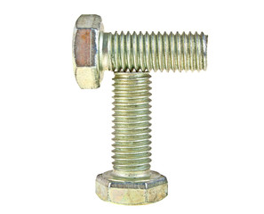 New bolts isolated on white background