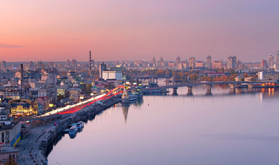 Kiev aerial cityscape, Ukraine
