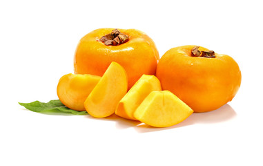 Fototapeta na wymiar Persimmon fruit isolated on white background