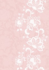 wedding card design, paisley floral pattern , India