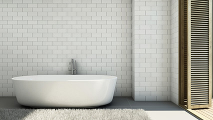 Obraz na płótnie Canvas Jacuzzi bath design modern & Loft - 3D render
