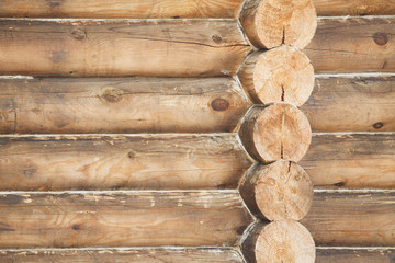 wall of wooden houses