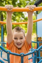 A child on outdoor playground