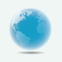 Raster linear globe with blur effect