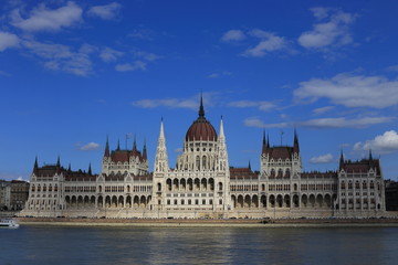Budapest, Hungarian Parliament  on the Danube