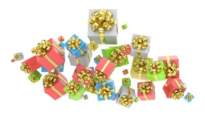 flying gift boxes