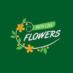 flower vector logo