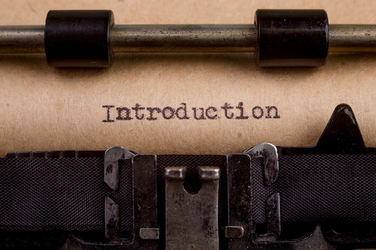 typed words on a Vintage Typewriter