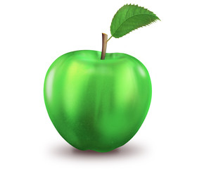 grüner Apfel, freigestellt