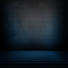 Fototapeta premium interior with blue metal background