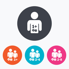 Fototapeta premium Gamer icons. Board games players.