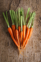 fresh baby carrots.