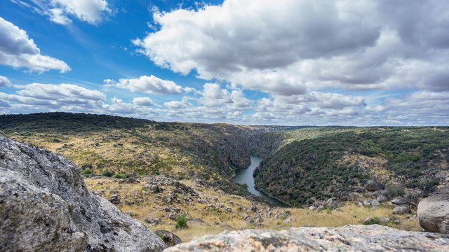 Time lapse of canyon Arribes del Duero