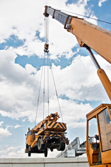 crane carrying a cargo
