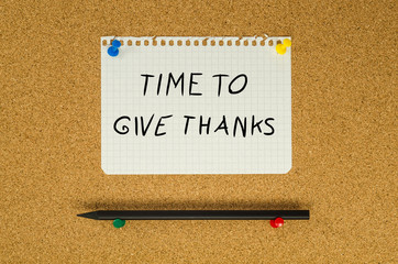 Time to give thanks