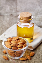 Almond oil and almonds
