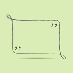 Quote blank template. Quote bubble. Empty template. painted brushes