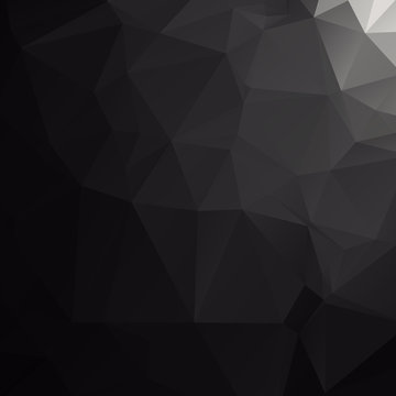 Abstract black background with triangles