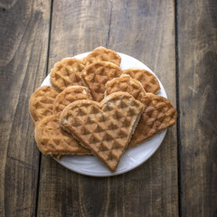 Heart shaped waffles