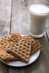 Heart shaped waffles