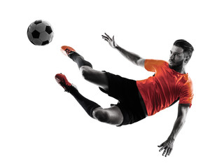 Soccer player Man Isolated silhouette