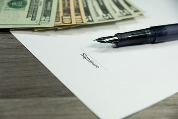 Unterschrift Kreditvertrag