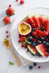 mixed fruits snack.
