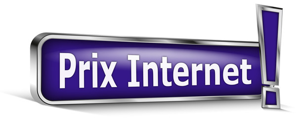 Prix Internet sur panneau bleu