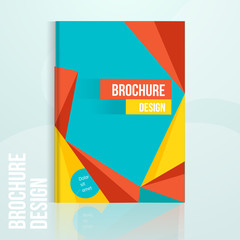 Vector brochure design template with geometric abstract shapes.Business brochure design, flyer brochure design, professional corporate brochure design cover.