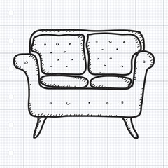 Simple doodle of a sofa