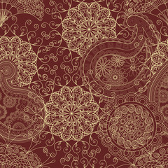 Fototapeta premium Seamless pattern in ethnic traditional style.
