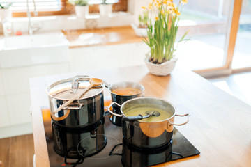 Lunch being made in kitchen