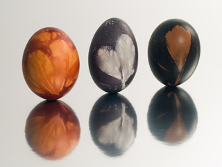 Easter eggs on the mirror