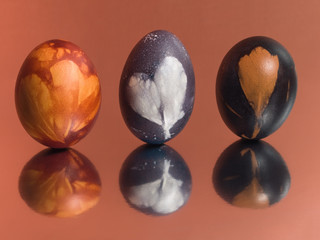 Easter eggs on the mirror