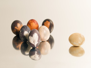 Easter eggs on the mirror